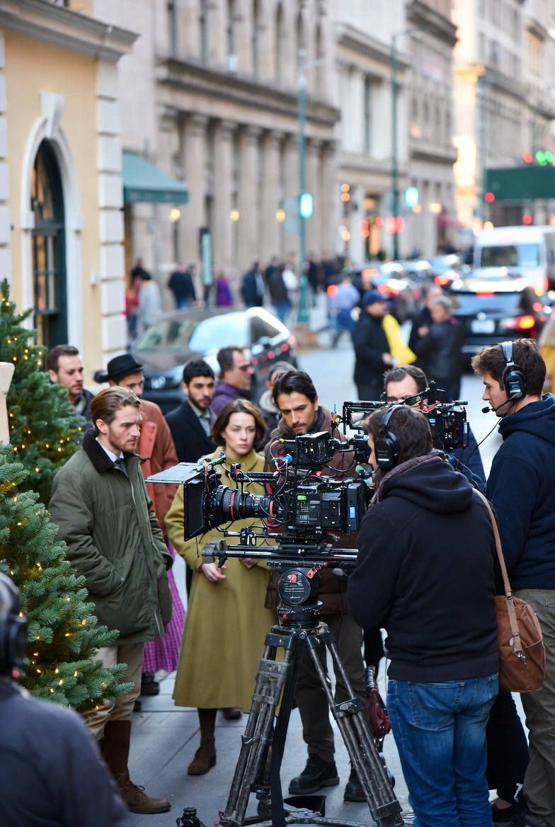 Film crew on location